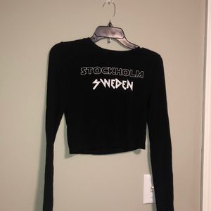 Forever 21 “Stockholm Sweden” Crop Top